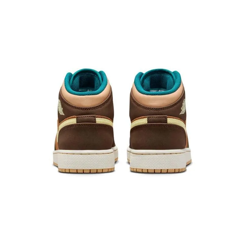 Aerated Insole Balanced Support Kid's Air Jordan 1 Mid SE 'Cacao Wow'
