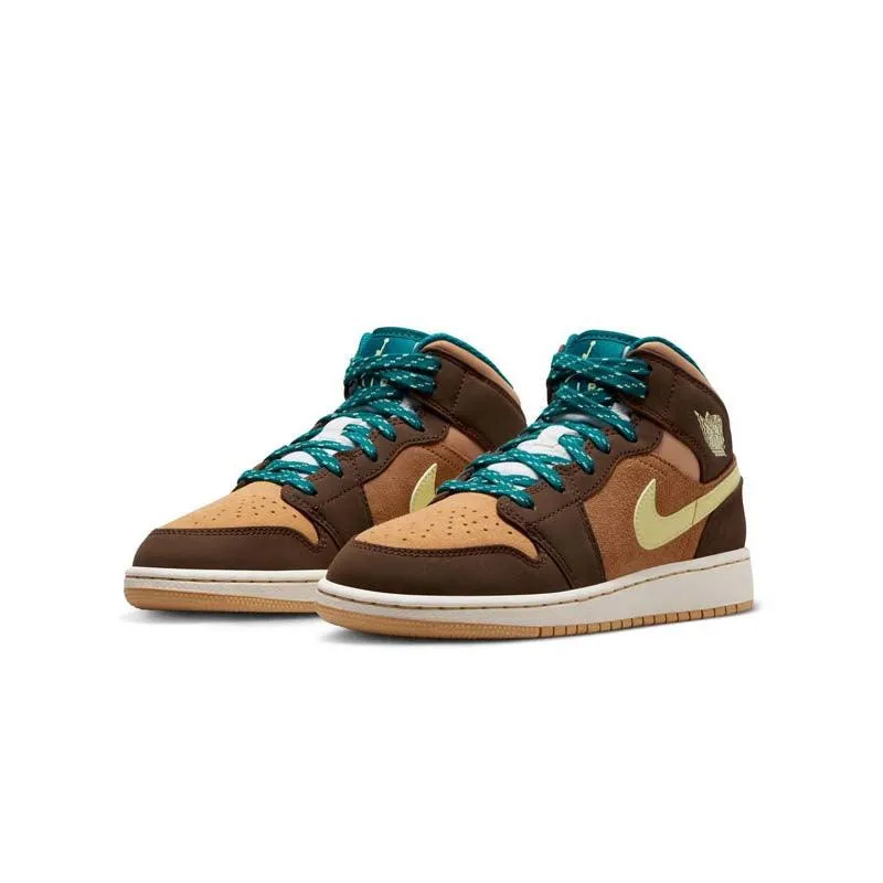 Clean Lines Kid's Air Jordan 1 Mid SE 'Cacao Wow'