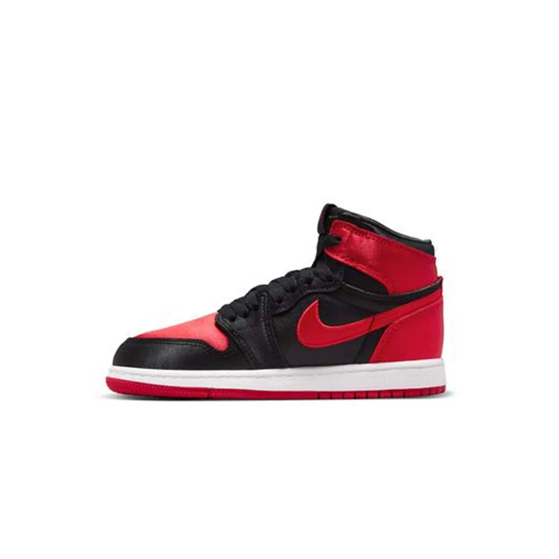 Gel Infused Heel Canvas Fabric Kid's Air Jordan 1 Retro High OG 'Satin Bred'