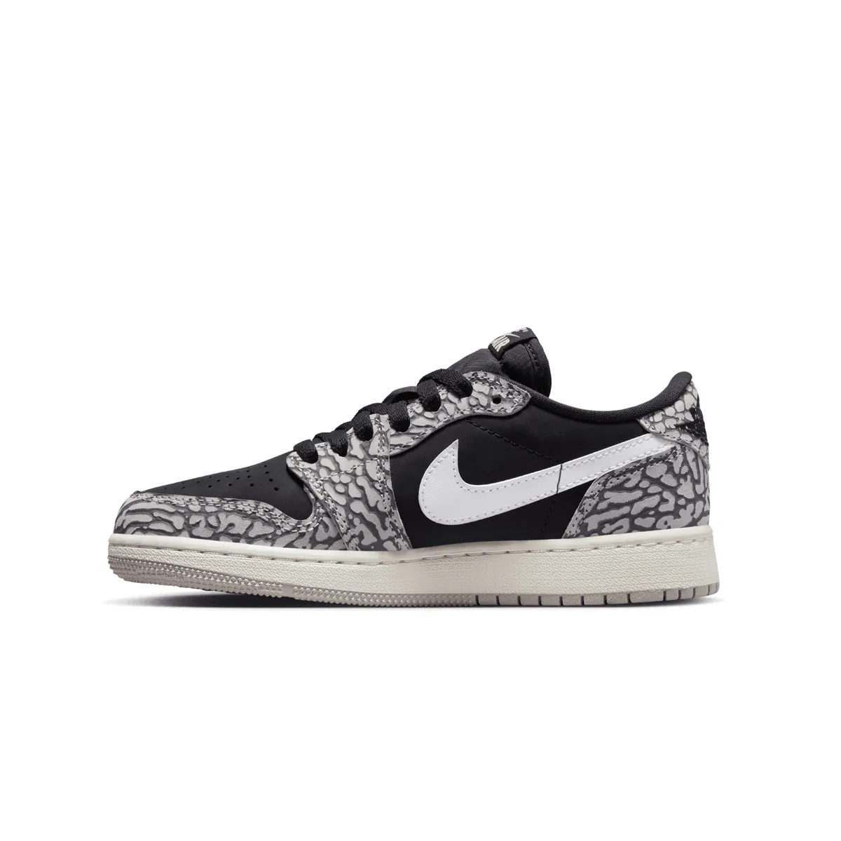 Comfort Flex Vegan Friendly Build Kid's Air Jordan 1 Retro Low OG 'Black Elephant'