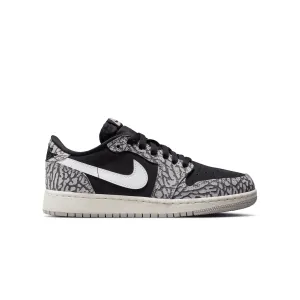 Heel Lock Technology Kid's Air Jordan 1 Retro Low OG 'Black Elephant'