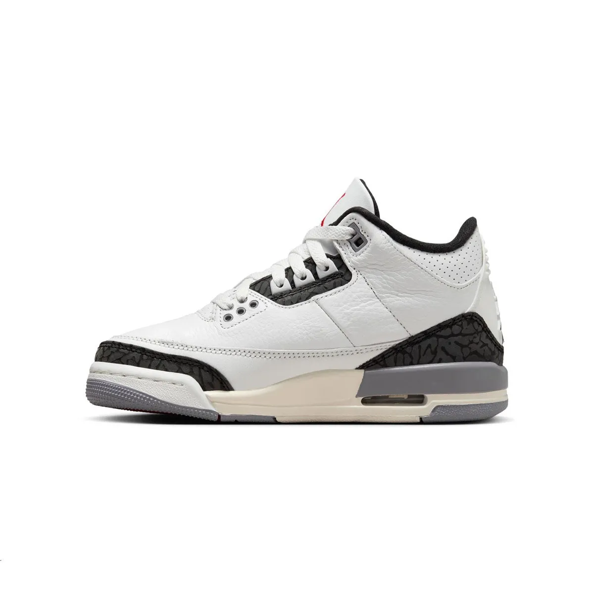 Bonded Overlay Construction Kids Air Jordan 3 Retro 'Cement Grey'