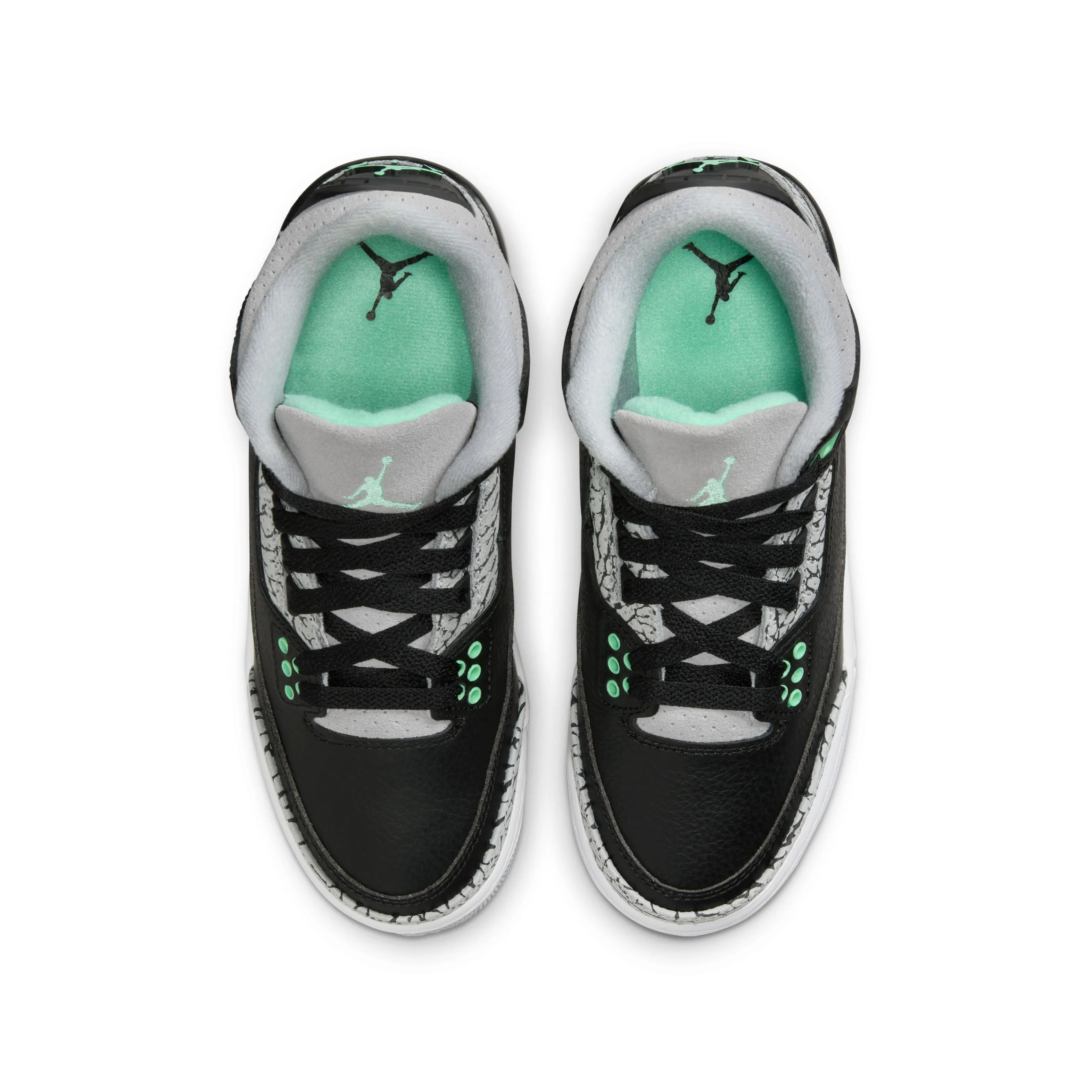 Kids Air Jordan 3 Retro 'Green Glow' Summer Walks