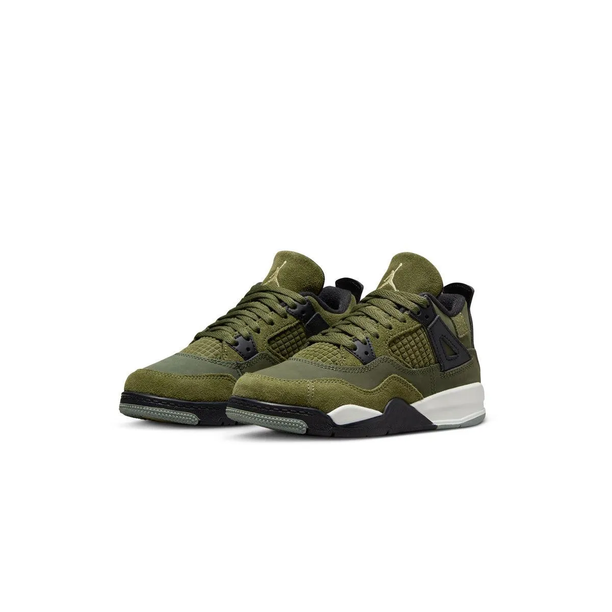 Go Active Rockered Outsole Design Kids' Air Jordan 4 Retro SE Craft 'Medium Olive'