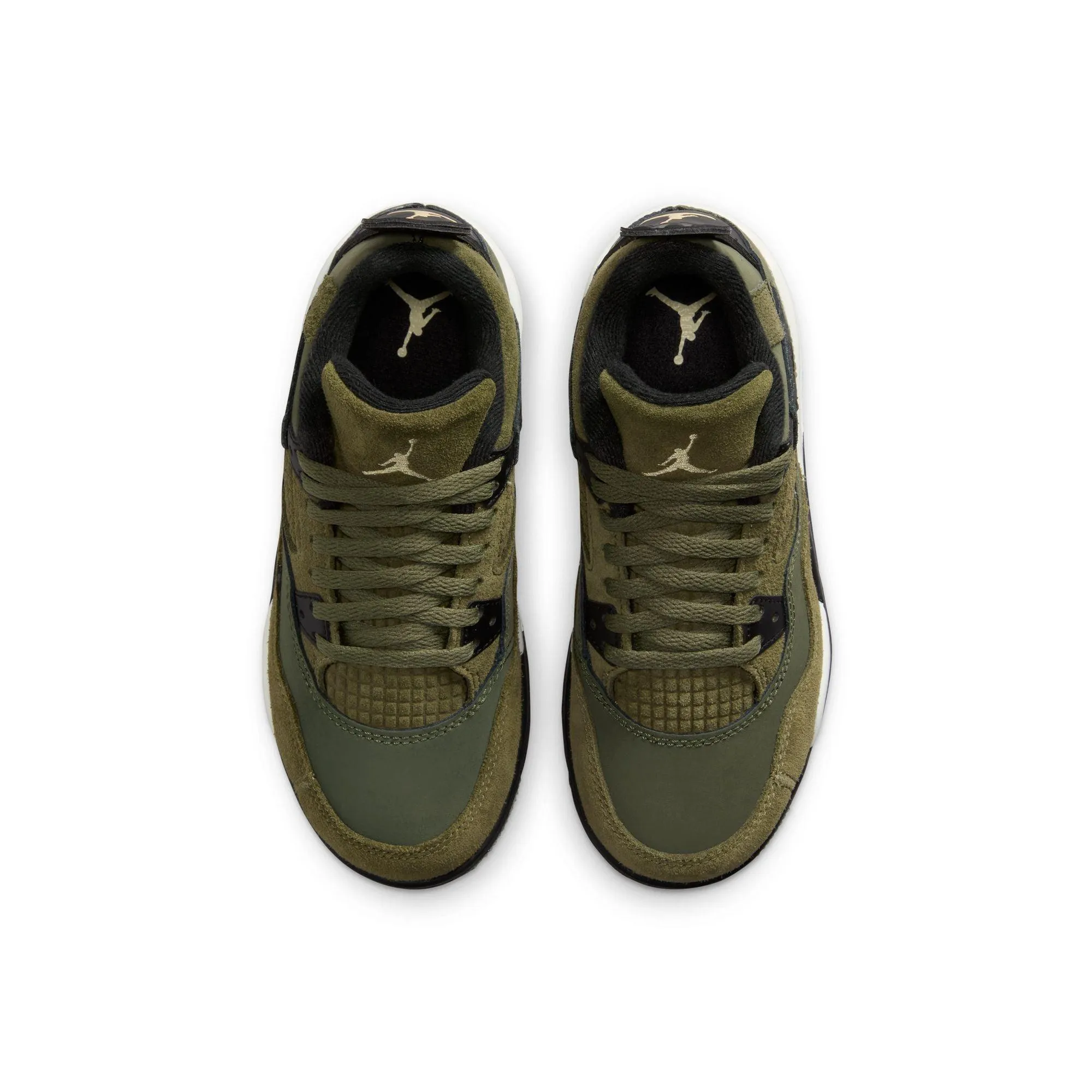 Kids' Air Jordan 4 Retro SE Craft 'Medium Olive' Soft Touch
