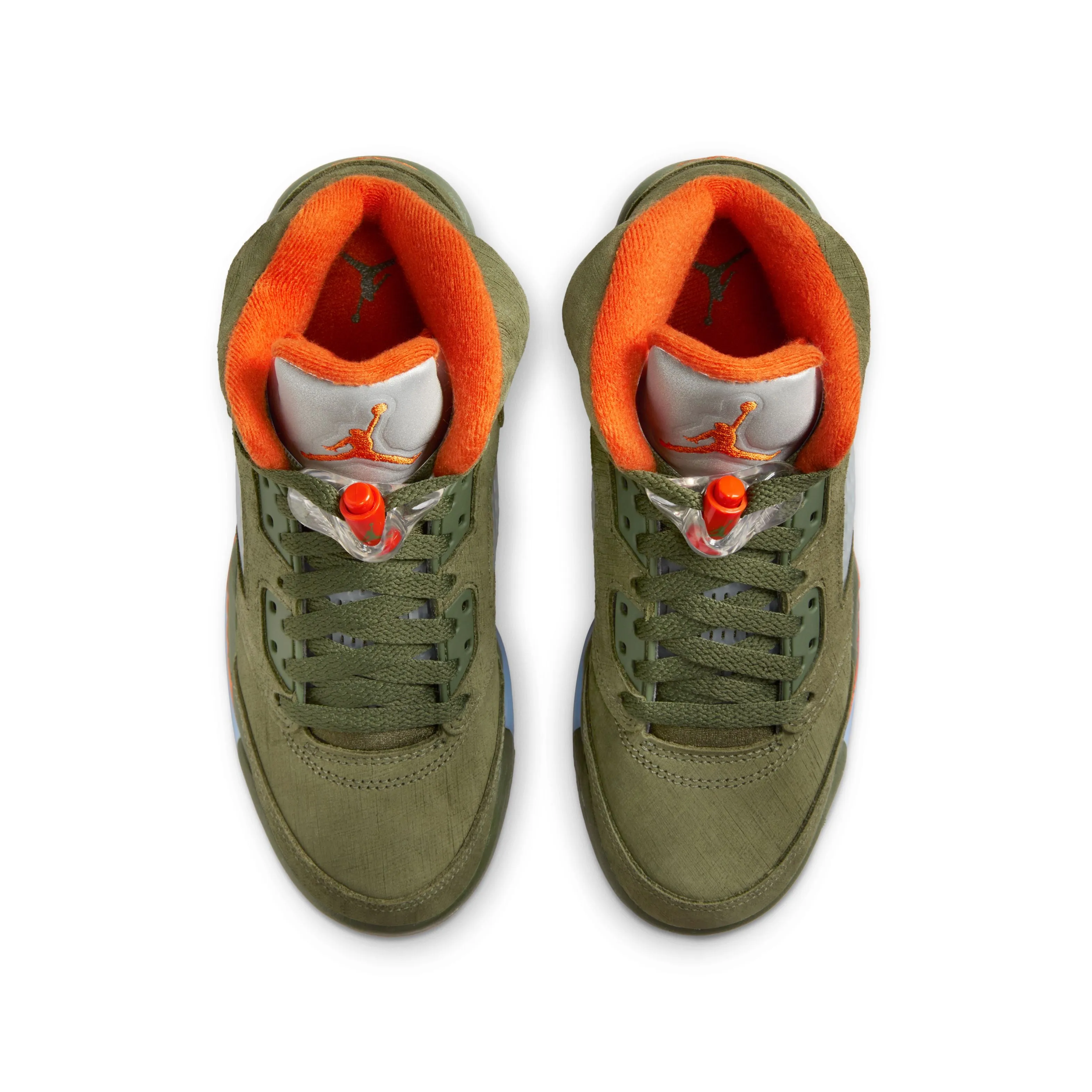 Kids Air Jordan 5 Retro 'Olive' Anti Slip Traction