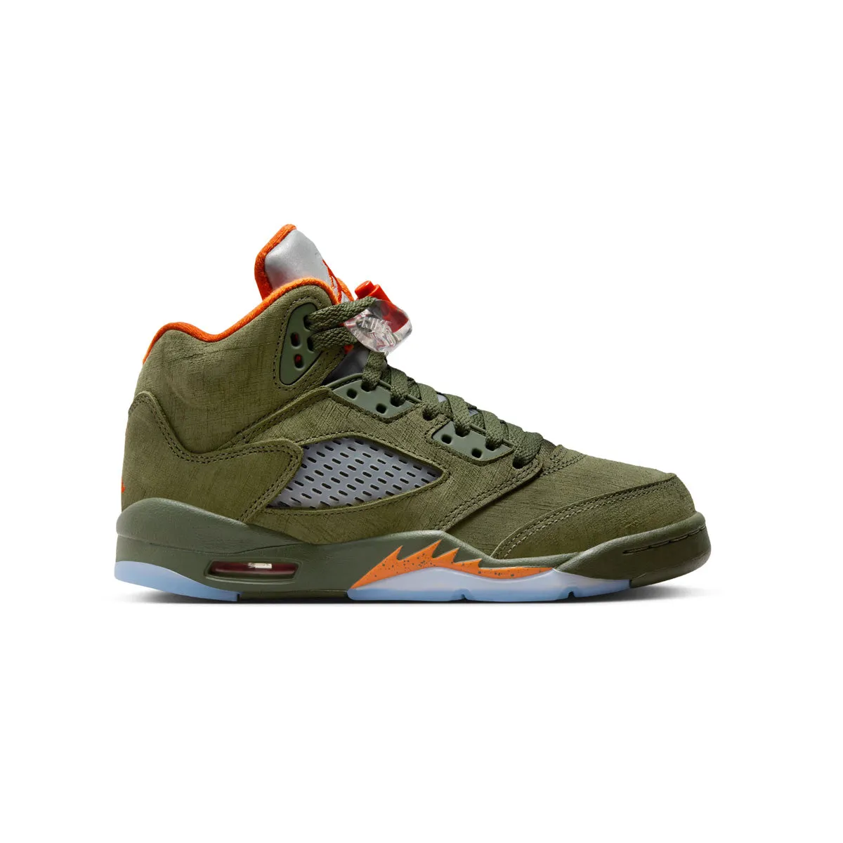 Kids Air Jordan 5 Retro 'Olive' Energy Return Design Impact Reduction Foam