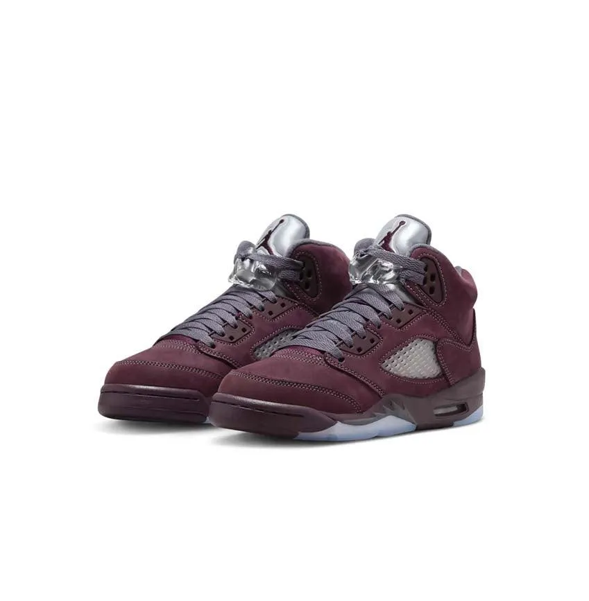 Balanced Drop Height Flat Outsole Kid's Air Jordan 5 Retro SE 'Burgundy'