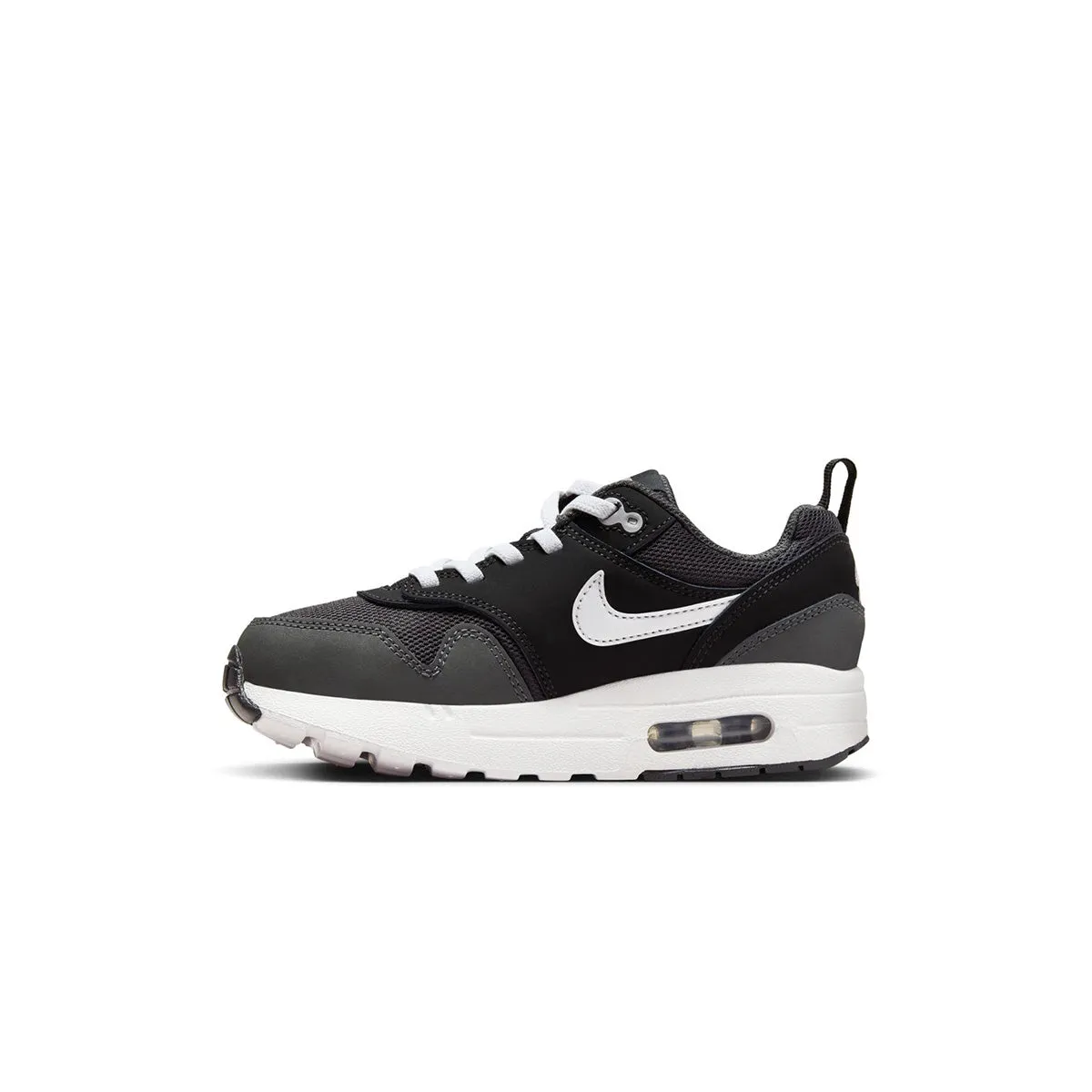 Secure fit Hyper Breathable Upper Kids Air Max 1 'Black Anthracite'