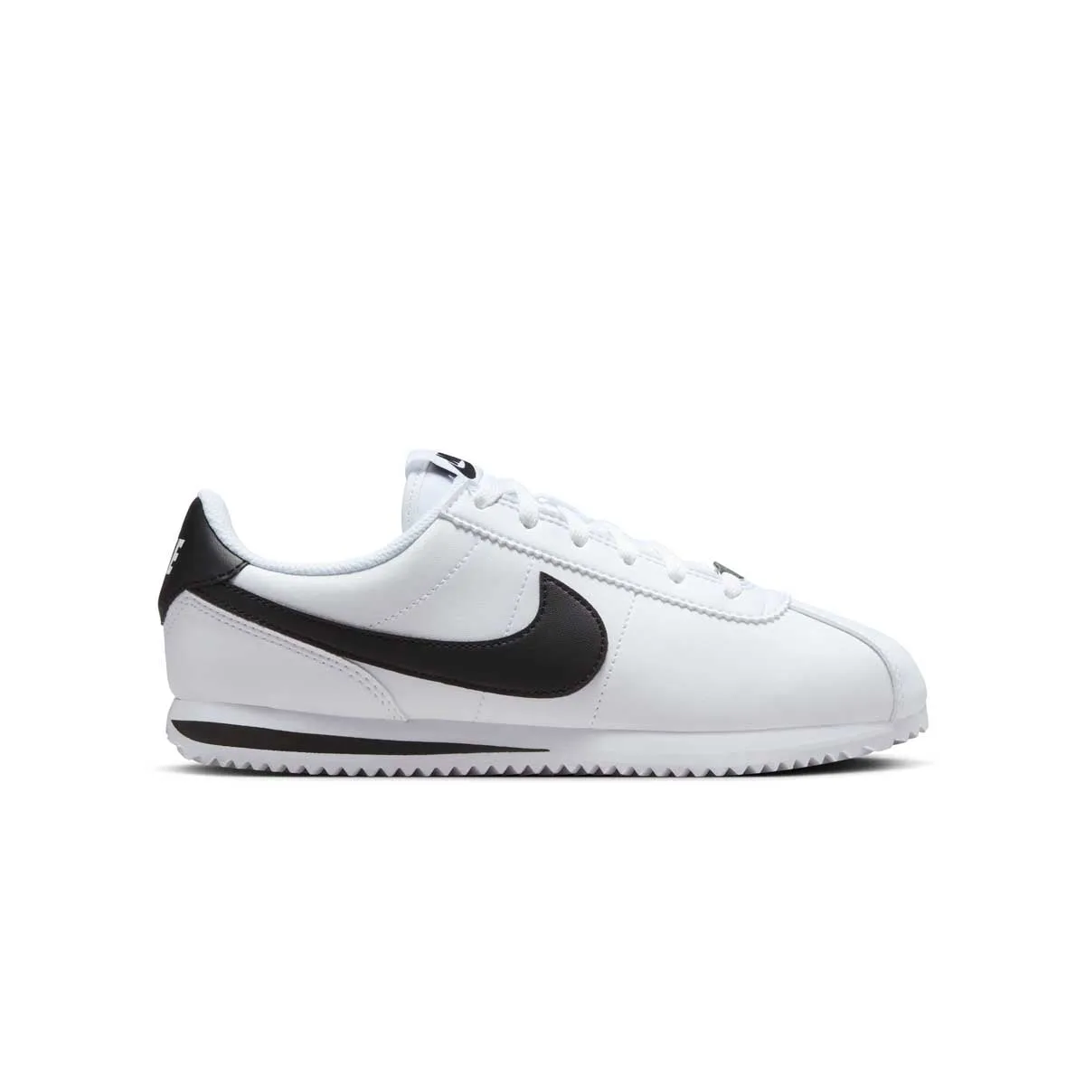 Kids Cortez 'White Black' Reinforced Eyelets Anti Fatigue Support