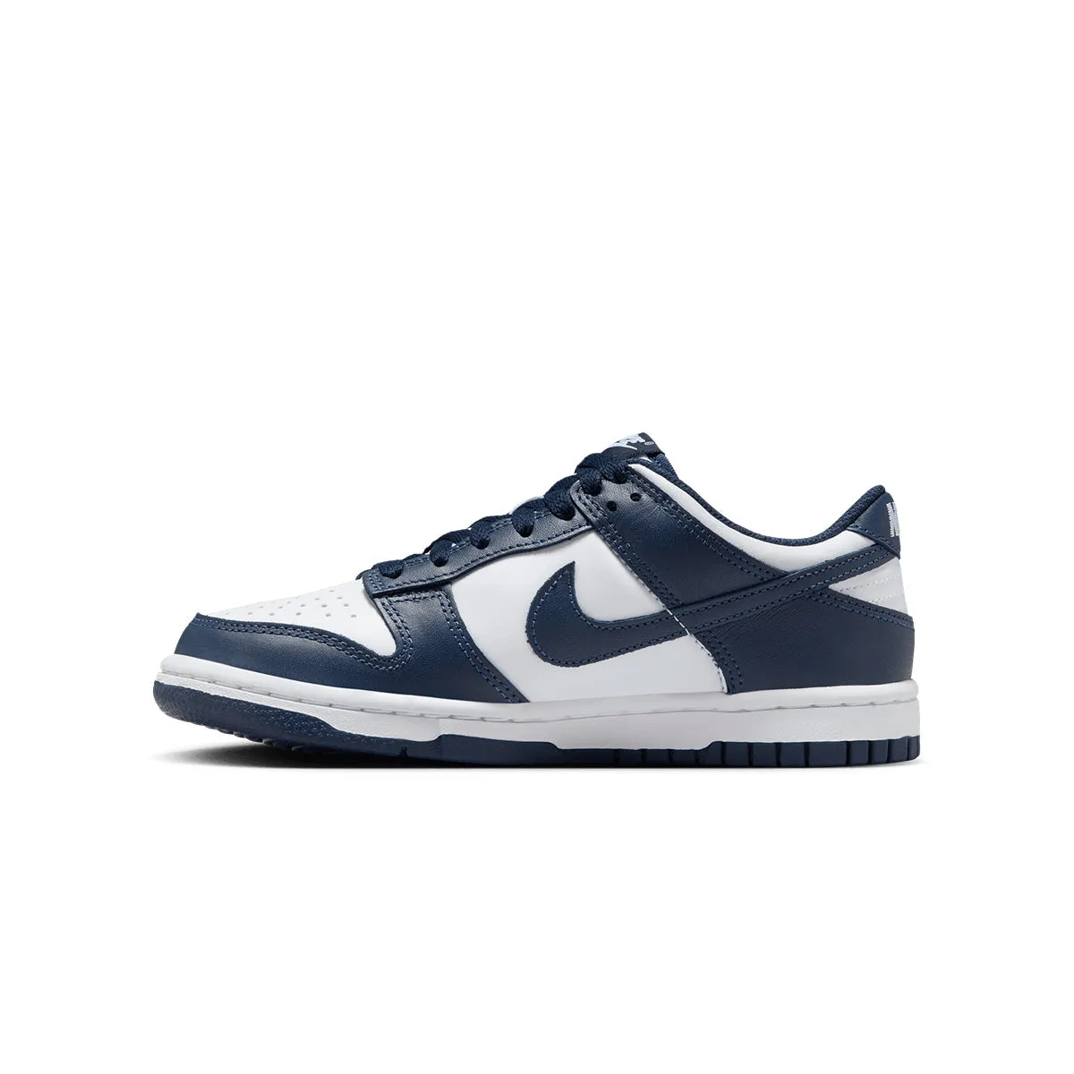 Kids Dunk Low 'Midnight Navy' Structured Edge Elastic Gusset Tongue