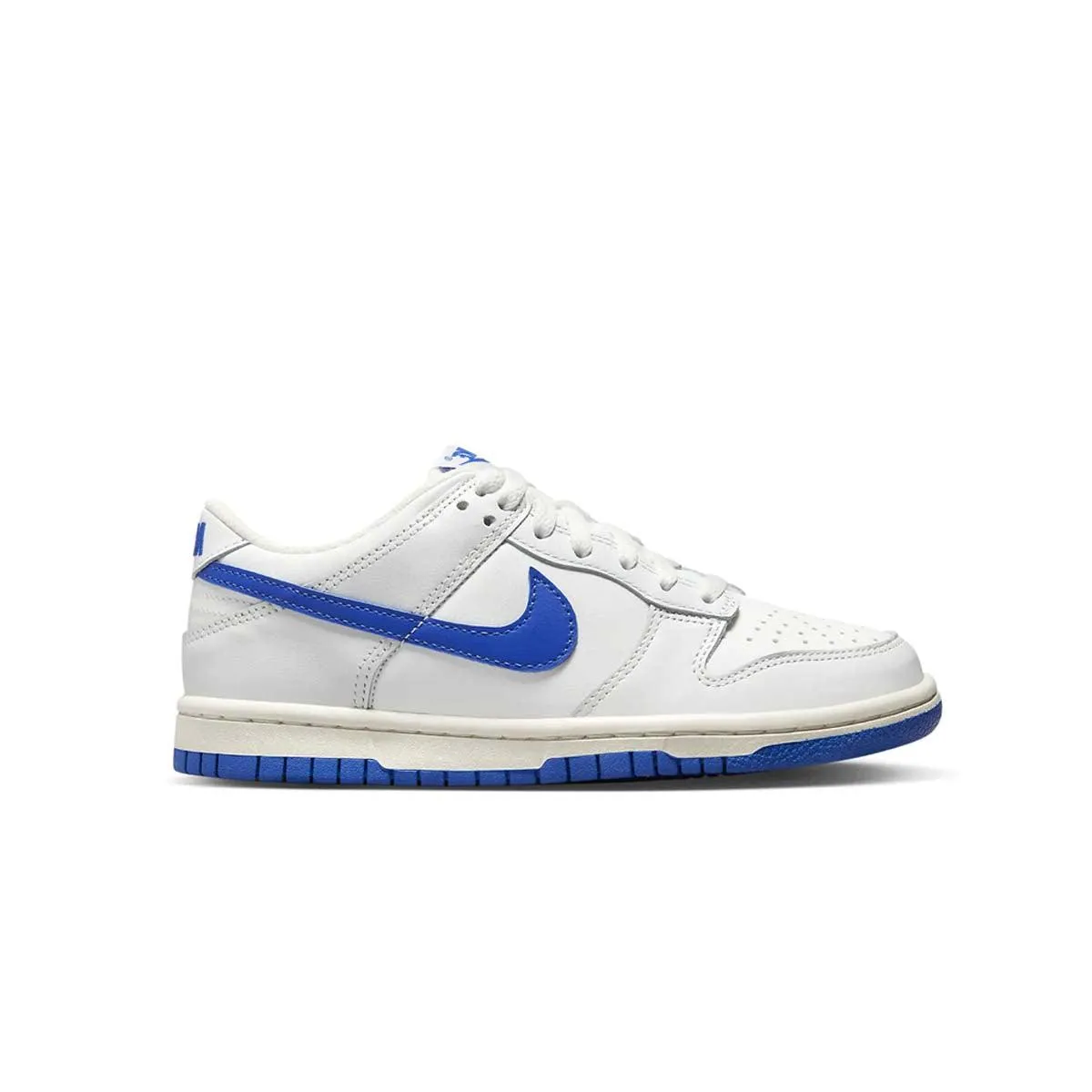 Kid's Dunk Low 'White  Royal' carbon fiber plate Subtle Texture