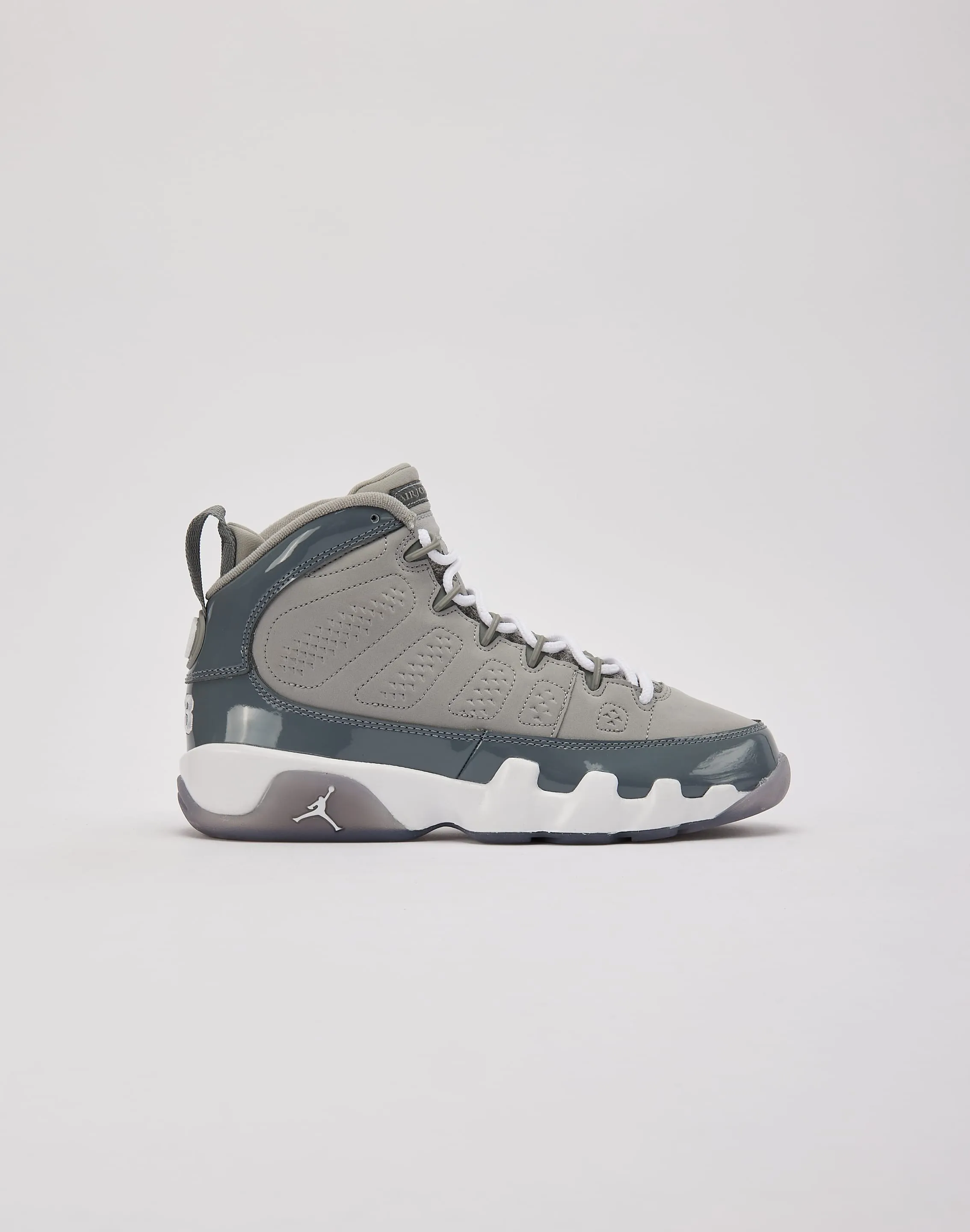 Oxygenated Midsole Design vibration damping Jordan Air Jordan 9 Retro 'Cool Grey' Grade-School