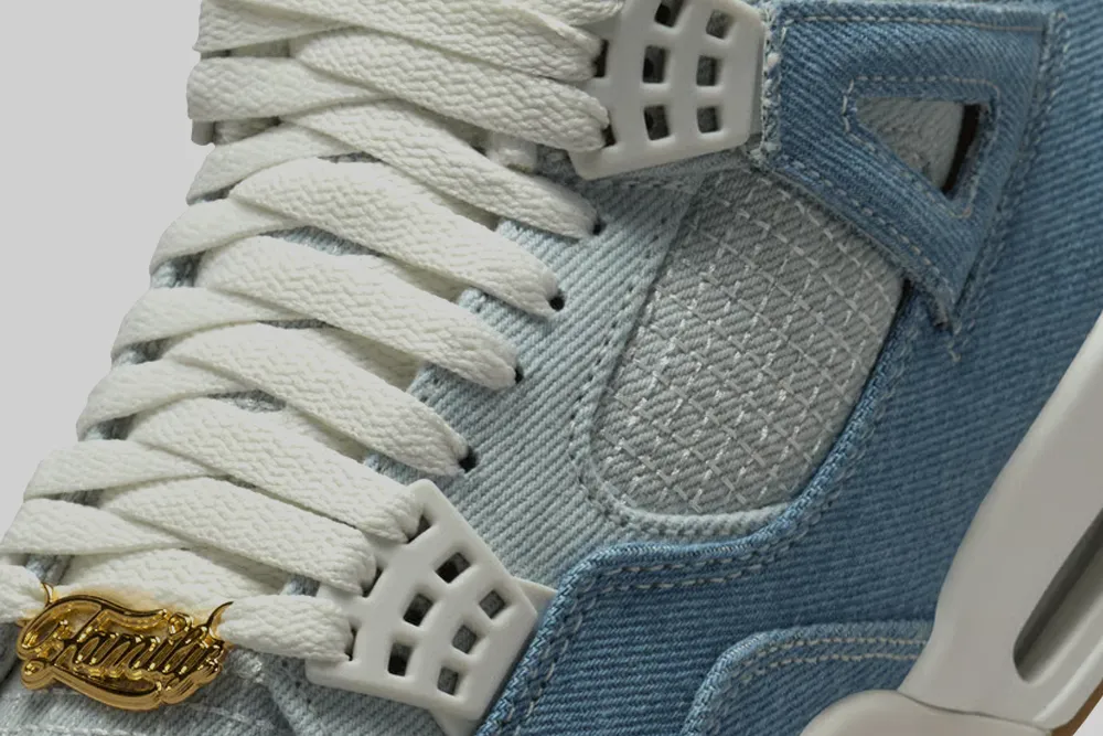 Women's Air Jordan 4 Retro 'Worn Blue' Ultimate Traction Speed Traction Area