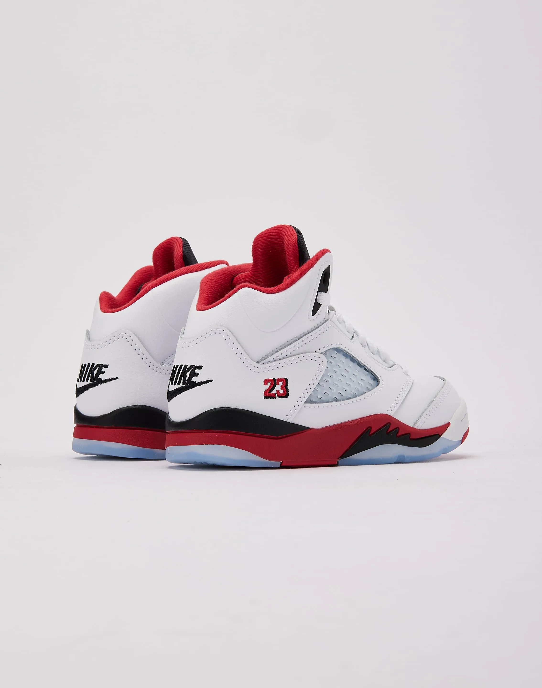 Jordan Air Jordan 5 Retro 'Fire Red Black Tongue' Pre-School Microfiber Reinforcement