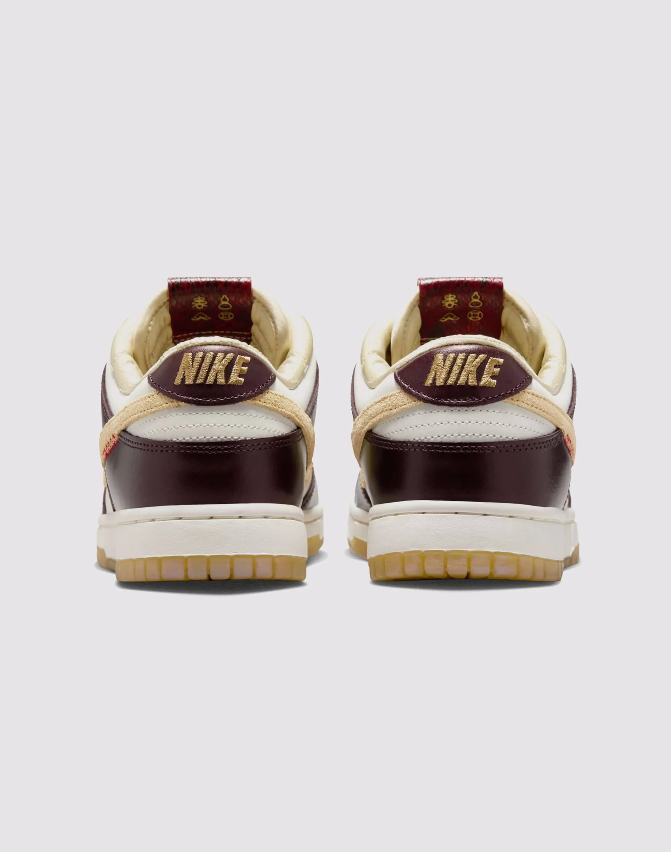 Nike Dunk Low "Sail/Team Gold/Burgundy Crush" Carbon Fiber Insert Travel Fit