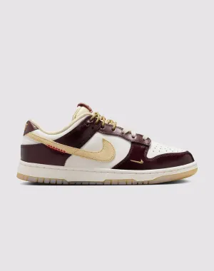 Nike Dunk Low "Sail/Team Gold/Burgundy Crush" Safe Grip Adaptive Lacing Mechanism