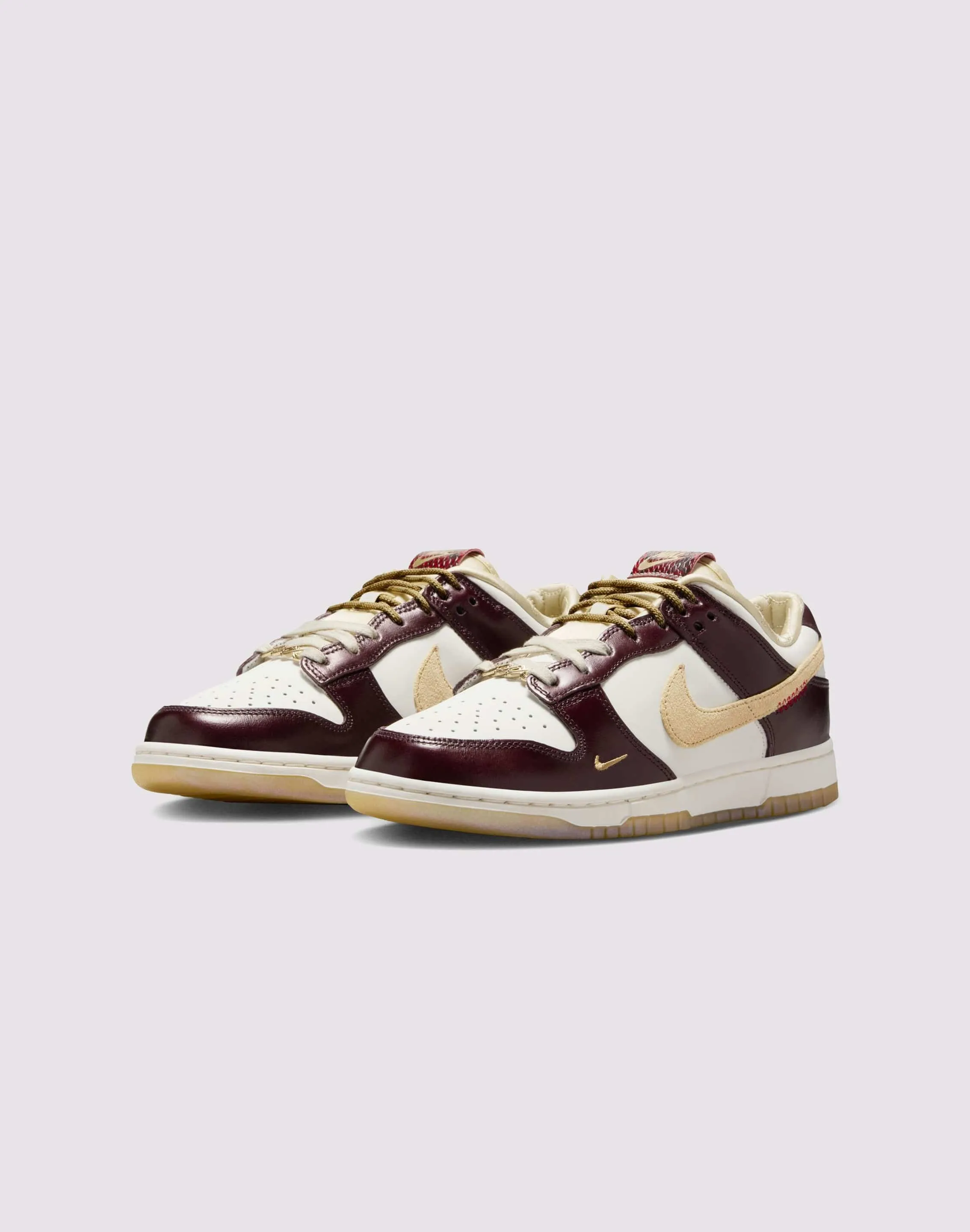 Nike Dunk Low "Sail/Team Gold/Burgundy Crush" Sneakers Shock Absorption