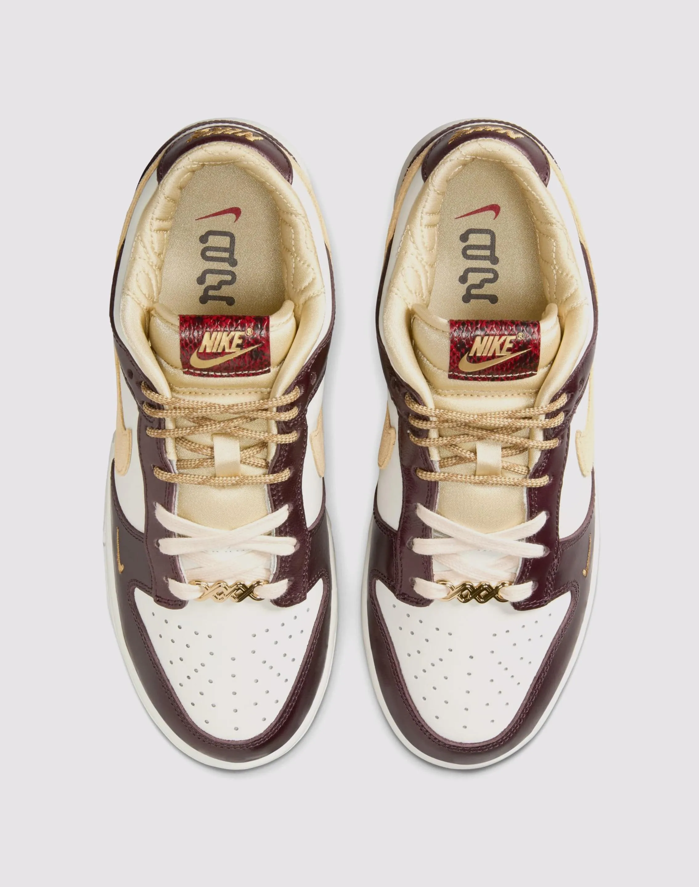 Quick Dry Lining Reinforced toe Nike Dunk Low "Sail/Team Gold/Burgundy Crush"