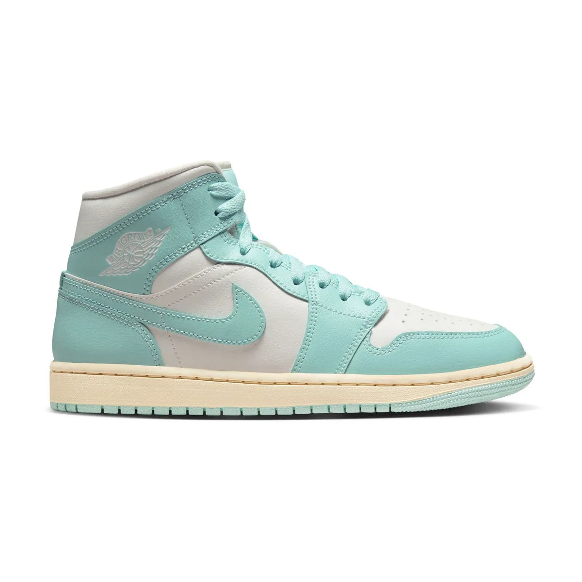 Wmns Air Jordan 1 Mid 'Light Dew Muslin' Relaxed Look