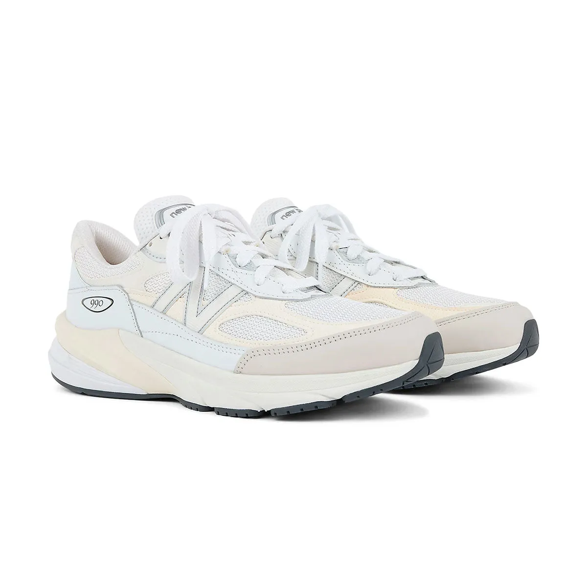 In USA 990v6 'White Sea Salt' Anti Slip Laces High Endurance