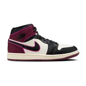 Wmns Air Jordan 1 Mid SE 'Sail Bordeaux' Low Weight Power Play
