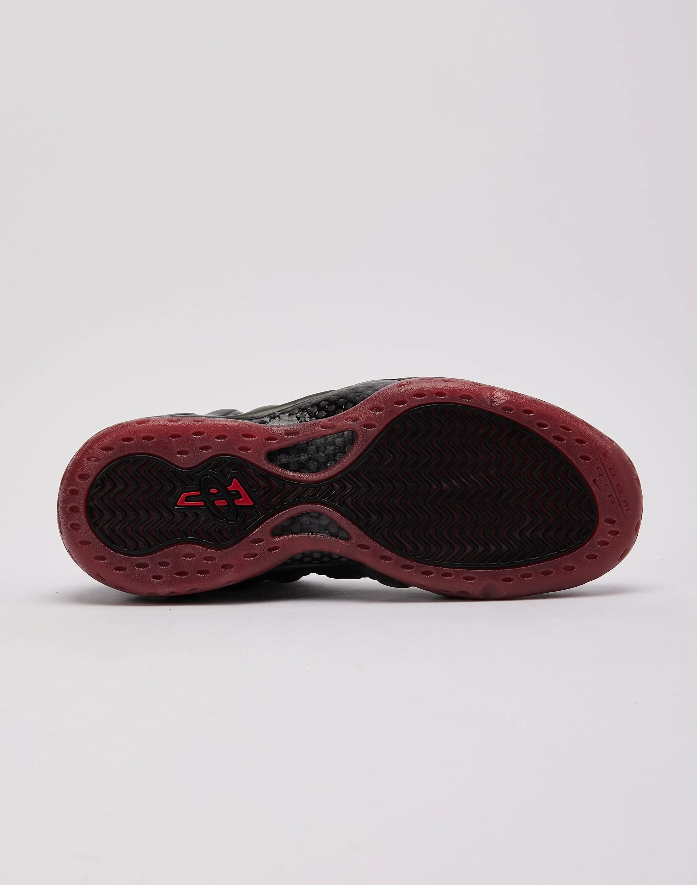 Gum Rubber Outsole Cross Training Compatibility Nike Air Foamposite One 'Black and Varsity Red'