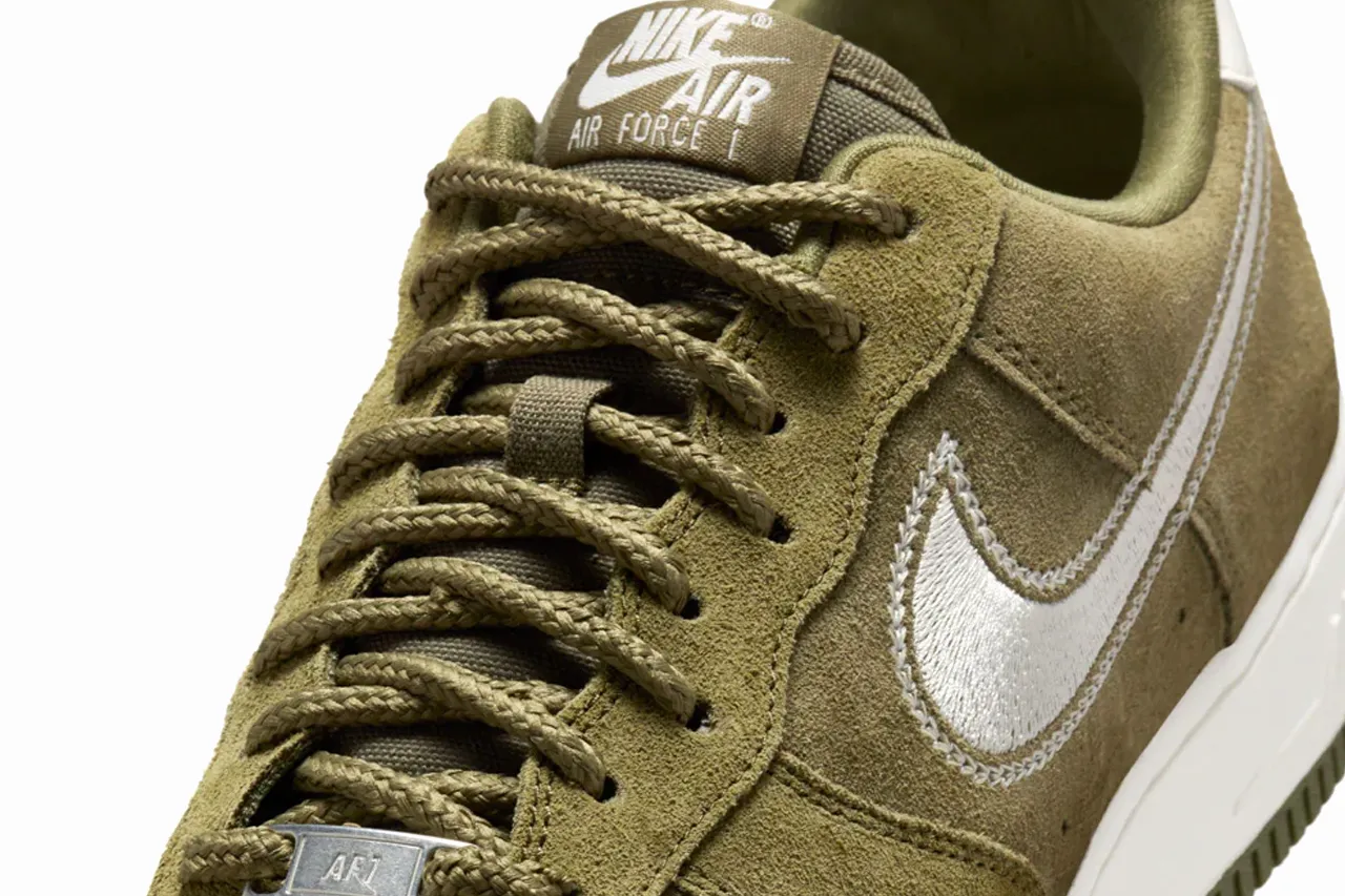 Woven Upper Technology Running Pace Nike Air Force 1 Low '07 'Medium Olive'