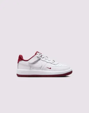 Nike Air Force 1 Low EasyOn LV8 3 Preschool Boys' "White/Team Red" Grounded Footing Wide Forefoot Design