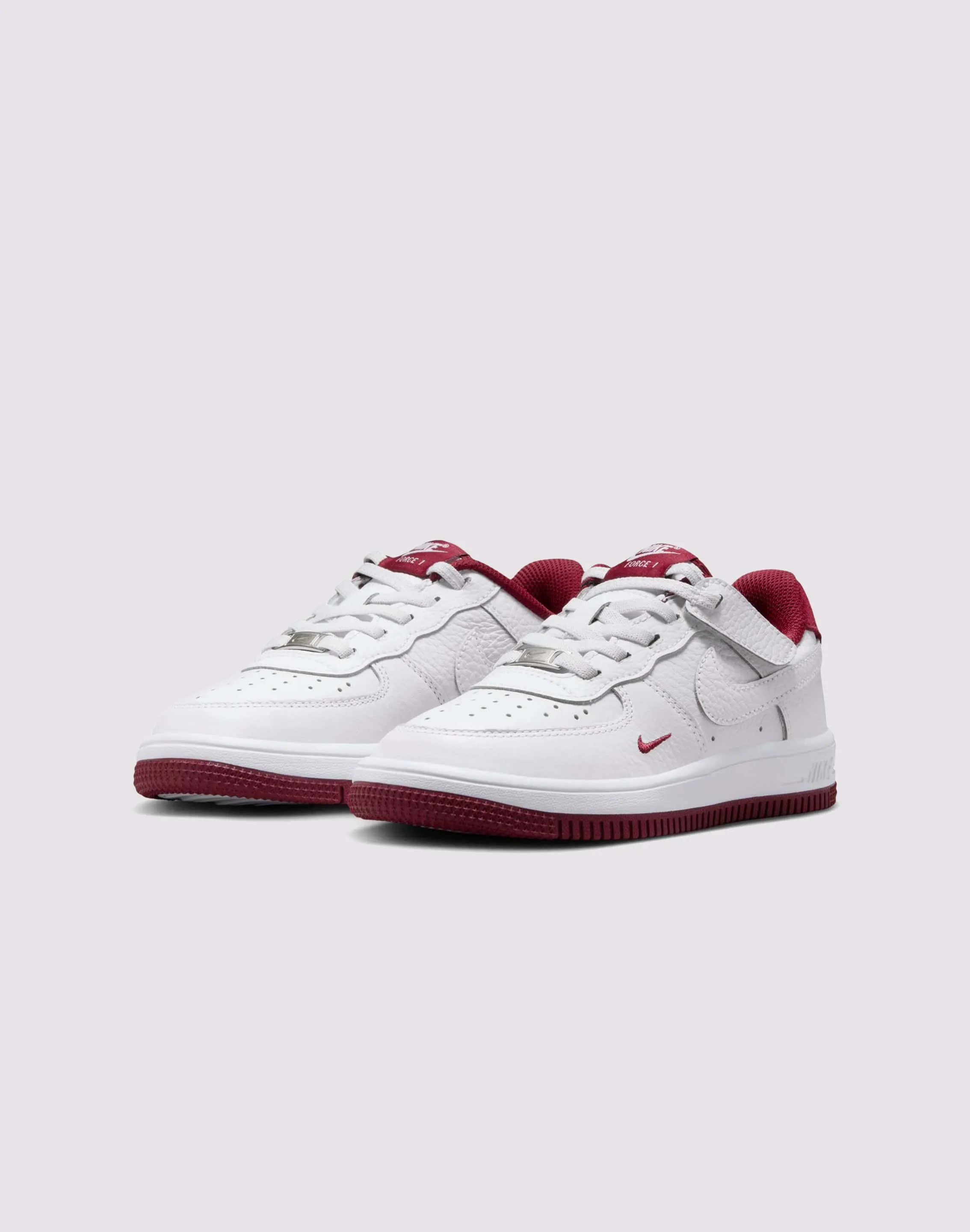 Nike Air Force 1 Low EasyOn LV8 3 Preschool Boys' "White/Team Red" Active