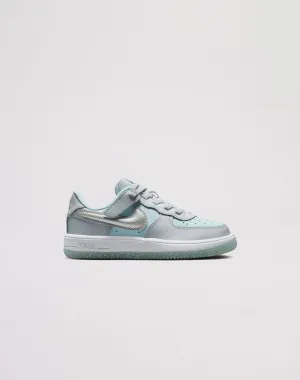 Stability Plate Technology Odor   Resistant Nike Air Force 1 Low EasyOn Toddler Girls' "Pure Platinum/Metallic Silver"