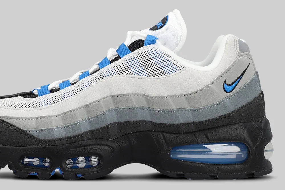 Nike Air Max 95 'Cool Grey and Blue Spark' Ergonomic Flow Comfort Wrap
