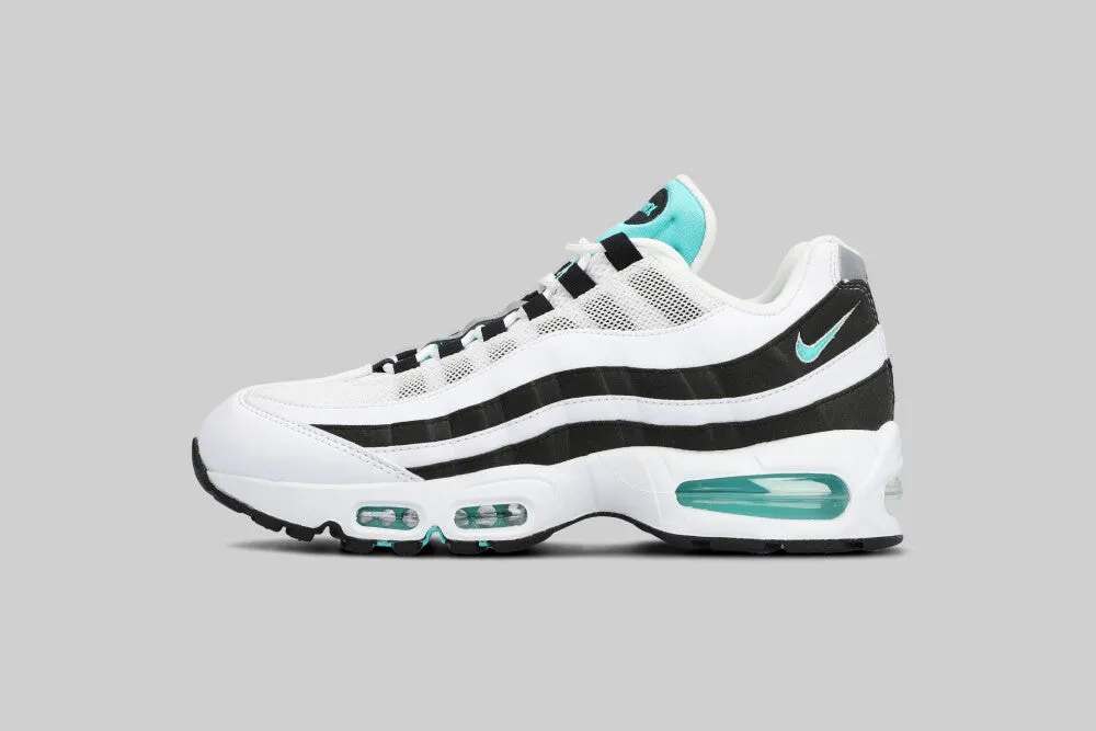 Nike Air Max 95 OG 'White and Black' Rocker sole geometry Air Flow