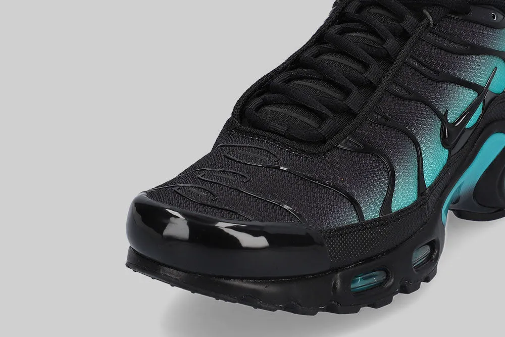 Nike Air Max Plus 'Black and Aurora Green Moisture Wicking Fabric MachineWashable