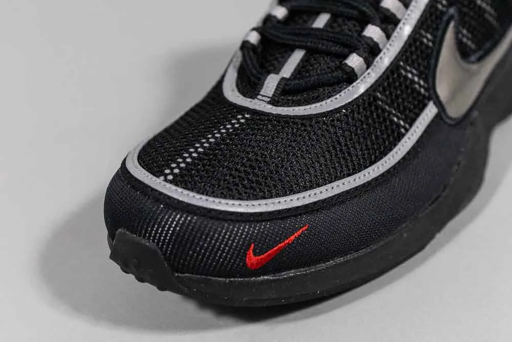 Nike Air Zoom Spiridon 'Black and Metallic Silver' Lace Up Closure System
