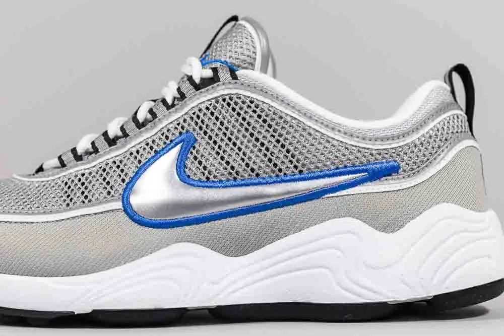 Adaptive Lacing Mechanism Ankle Ease Nike Air Zoom Spiridon 'Metallic Silver'