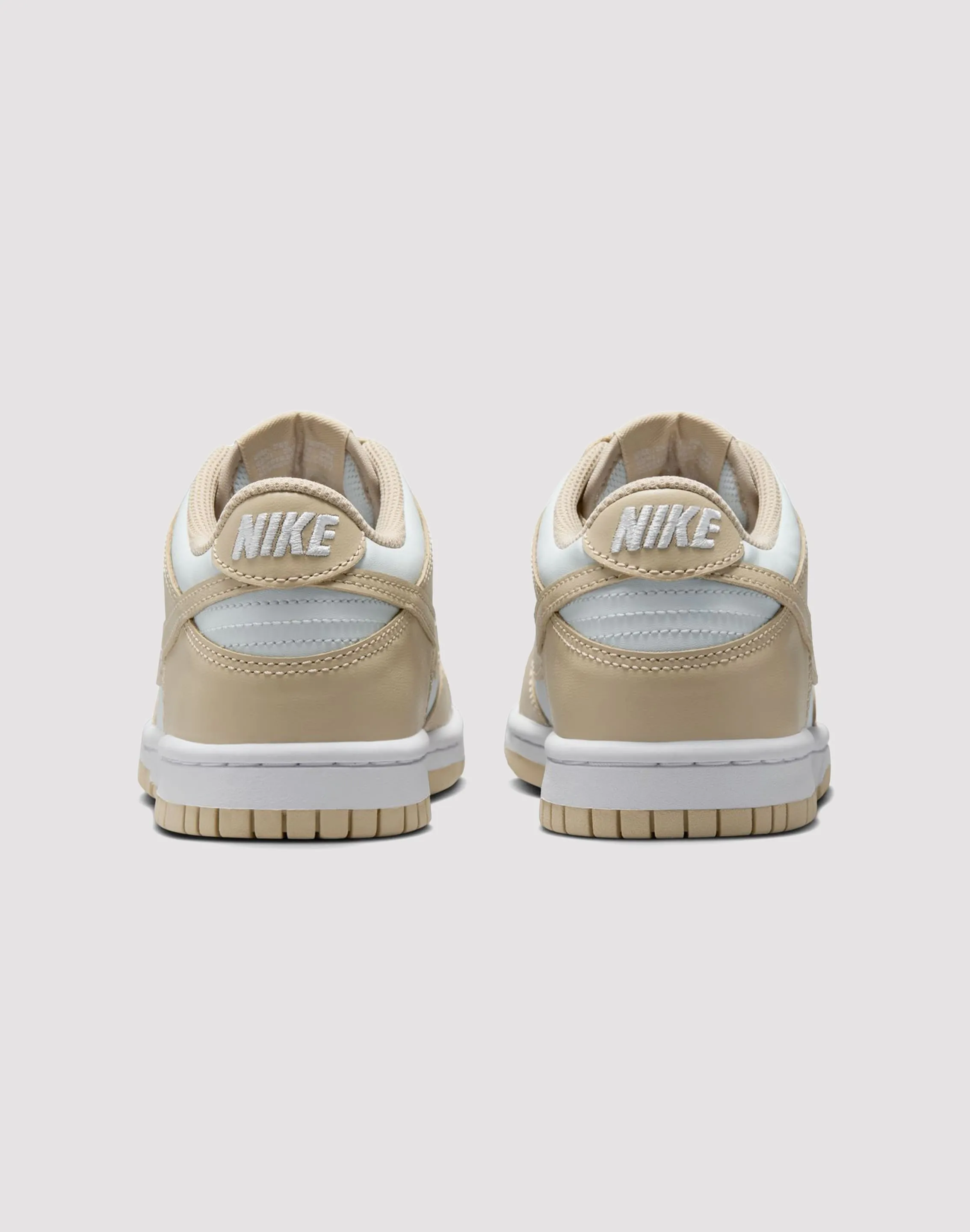 Nike Dunk Low Grade School Boys' "Desert Khaki/Pure Platinum" Adjustable Non Slip Pattern