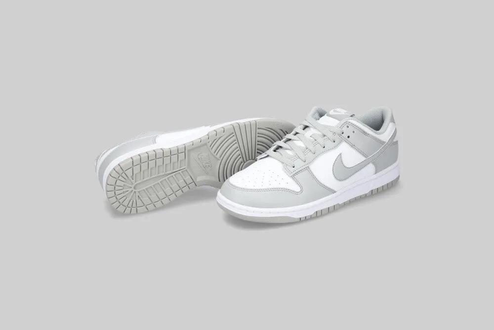 Contemporary Fit Sturdy Outsole Nike Dunk Low Retro 'White and Light Smoke Grey'