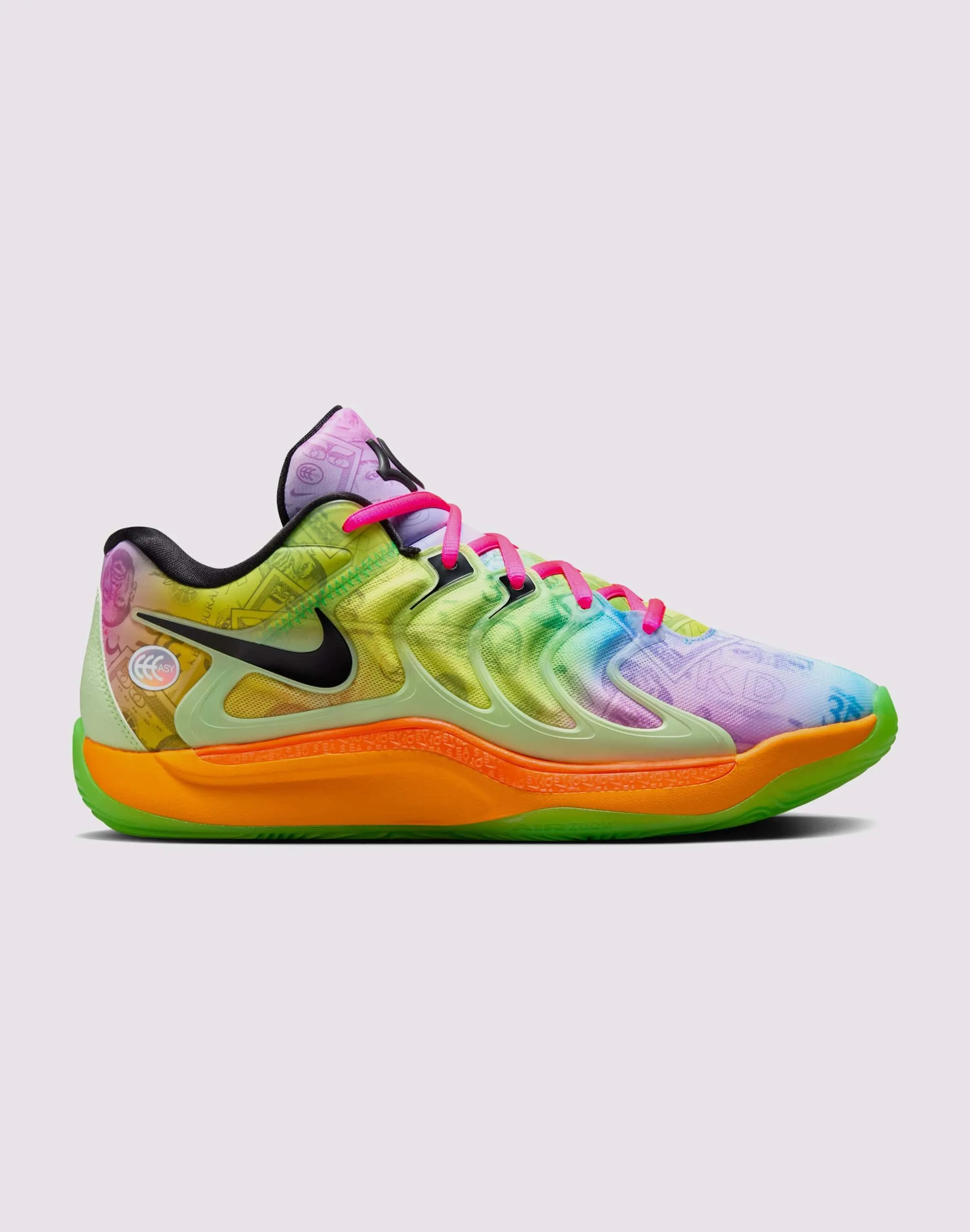 Shock Diffusion Layer Bonded Synthetic Overlays Nike KD17 "Easy Money" Basketball