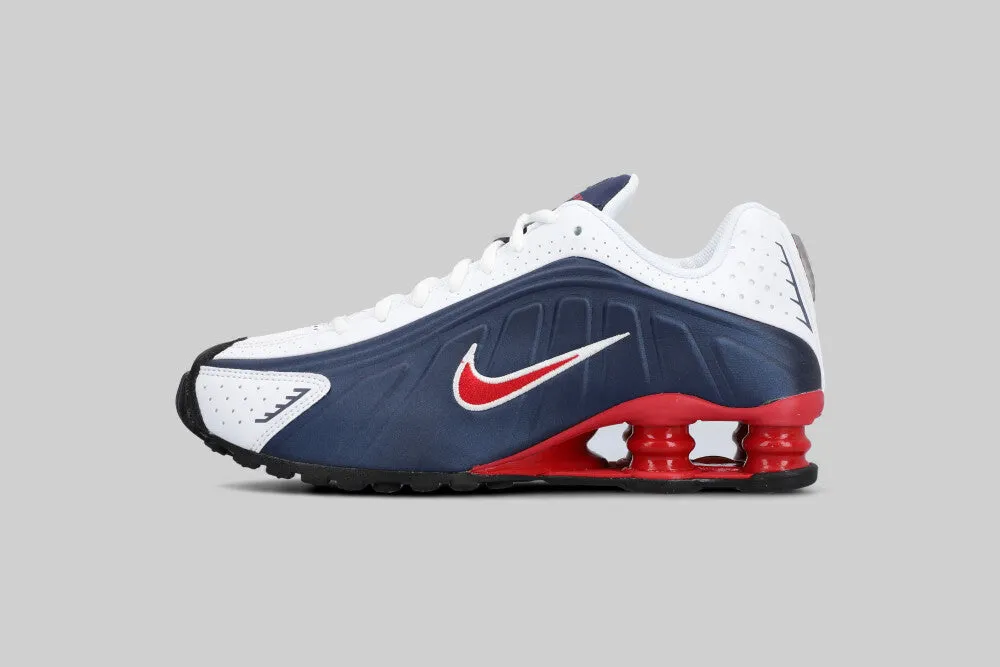 Nike Shox R4 (GS) 'Midnight Navy and Gym Red' day use ventilation channels