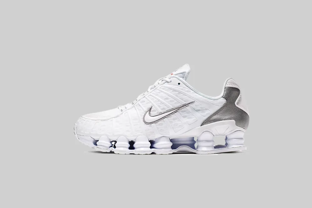 Bold Finish Nike Shox TL 'White and Metallic Silver'