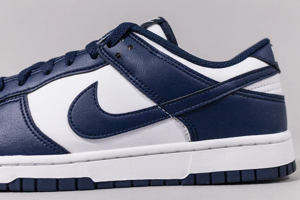 Nike Dunk Low Retro 'White and Midnight Navy' Handcrafted Stitching Anti   Microbial