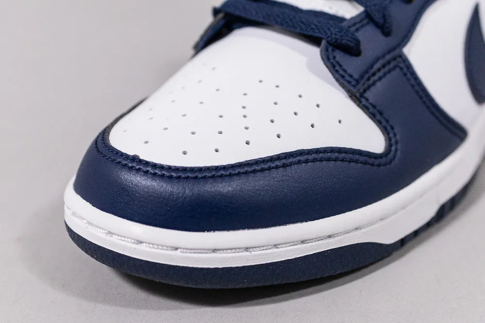 Nike Dunk Low Retro 'White and Midnight Navy' Fresh materials Memory Foam Adaptation