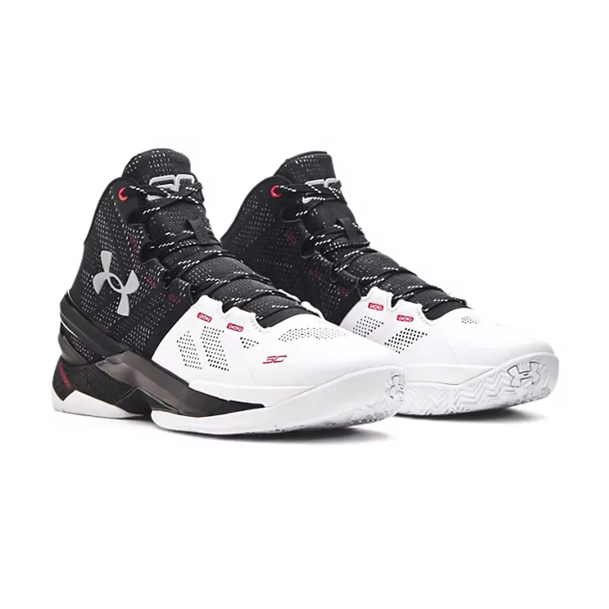 Seamless Internal Construction Shock Resistance Curry 2 Retro 'White Black'