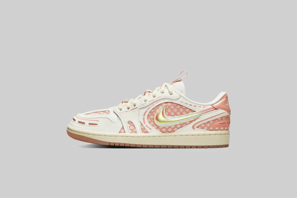 Women's Air Jordan 1 Low Method Of Make V3 'Sail and Washed Coral' AdjustableStrap Lightweight Composite