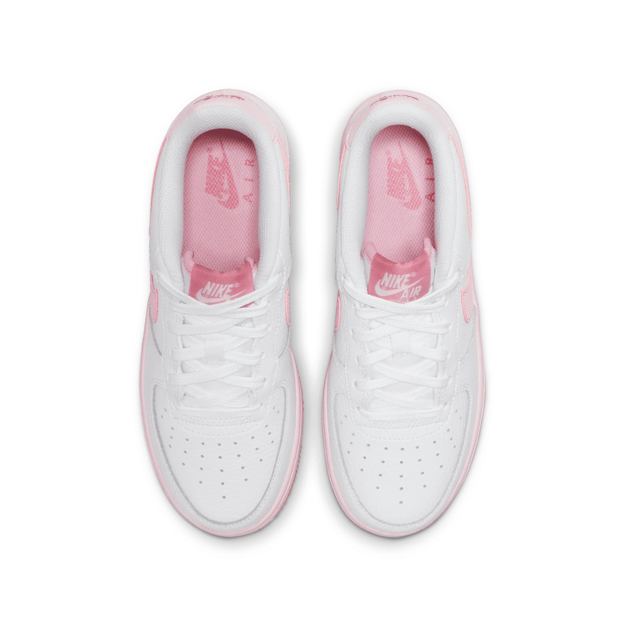 Sleek Shape Knit Upper Kid's Air Force 1 'Pink Foam'