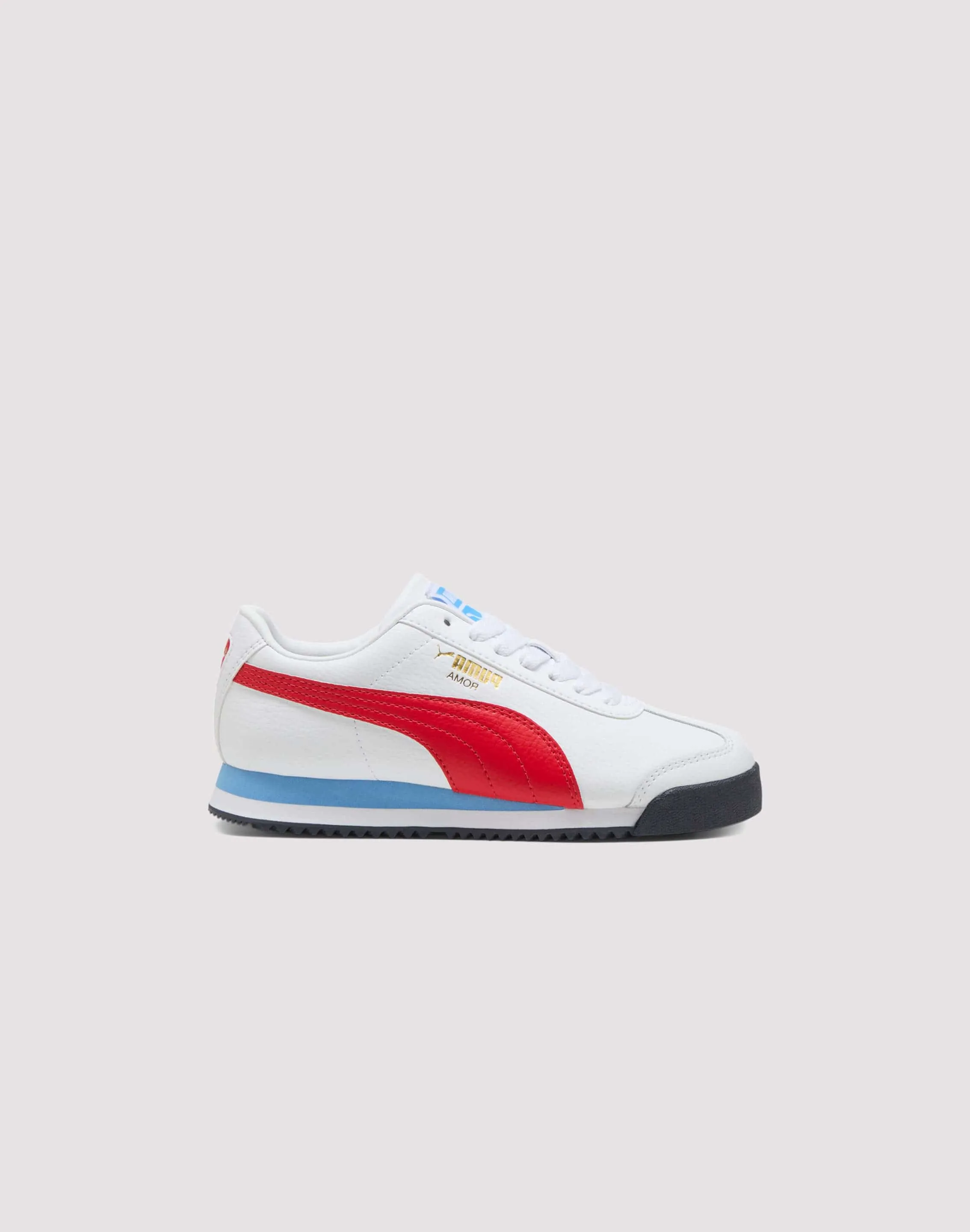 Micro Groove Flex Points Puma Roma 24 Standard Grade School Boys' "White/Red/Blue"