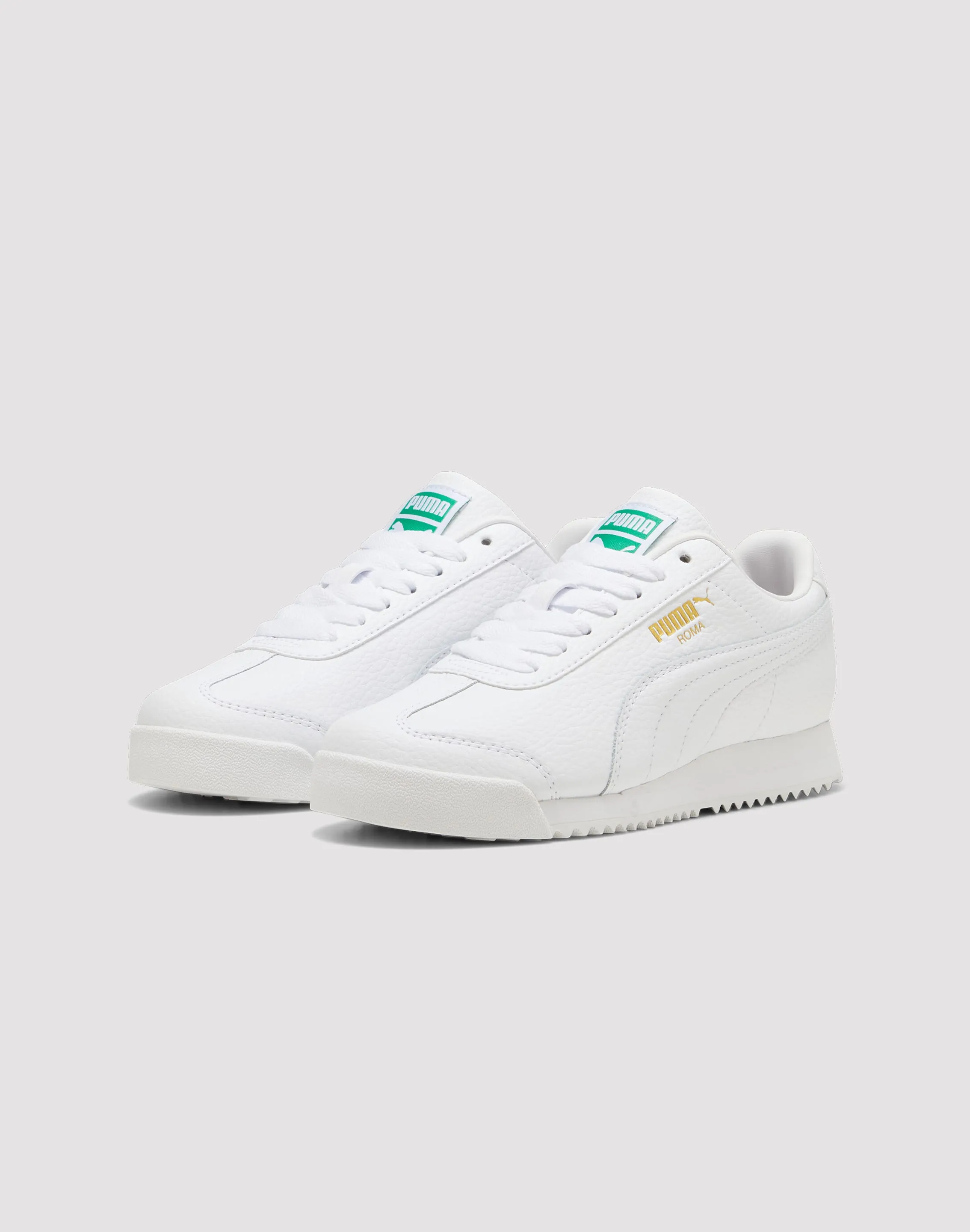 Puma Roma Grade School Kids' "White" High Traction Outsole Comfort Flexibility