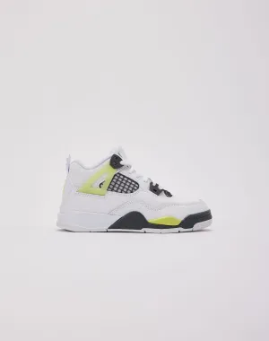 Non Slip Pattern Premium Cushion Jordan Air Jordan 4 Retro 'Light Lemon Twist' Pre-School