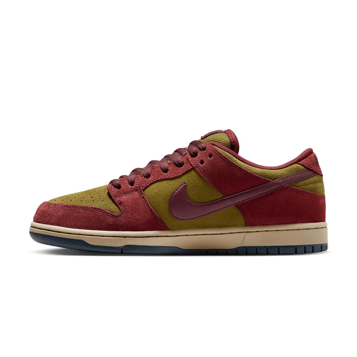 Ground Contact Sole Perforated Vamp SB Dunk Low Pro 'Dark Team Red Olive Flak'